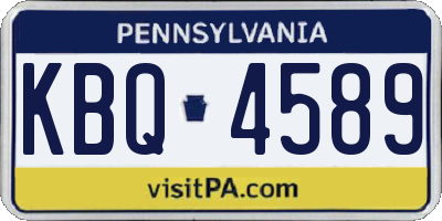 PA license plate KBQ4589