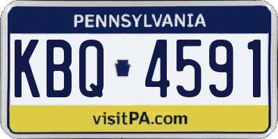 PA license plate KBQ4591