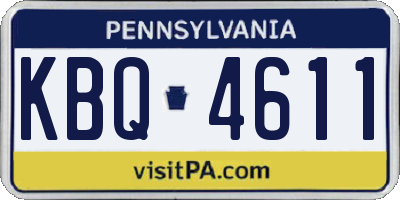 PA license plate KBQ4611