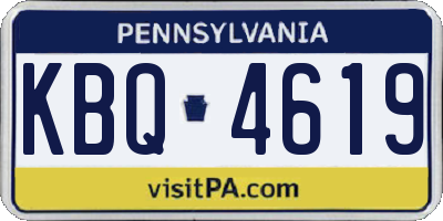 PA license plate KBQ4619