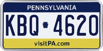 PA license plate KBQ4620