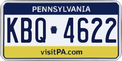 PA license plate KBQ4622