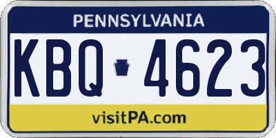 PA license plate KBQ4623