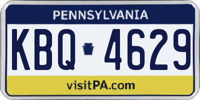 PA license plate KBQ4629
