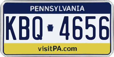 PA license plate KBQ4656