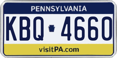 PA license plate KBQ4660