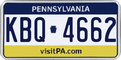 PA license plate KBQ4662