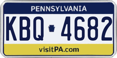 PA license plate KBQ4682