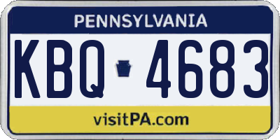 PA license plate KBQ4683