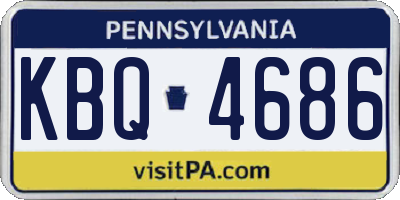 PA license plate KBQ4686