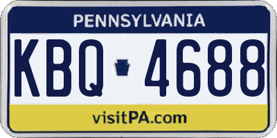 PA license plate KBQ4688