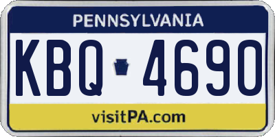 PA license plate KBQ4690