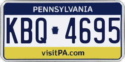 PA license plate KBQ4695