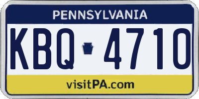 PA license plate KBQ4710