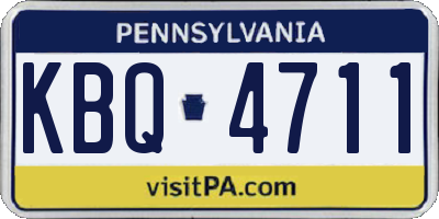 PA license plate KBQ4711
