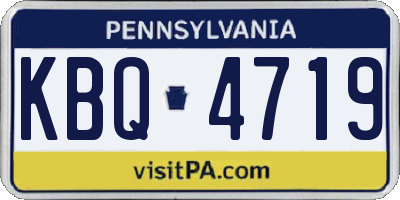 PA license plate KBQ4719