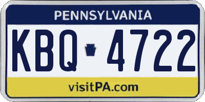 PA license plate KBQ4722