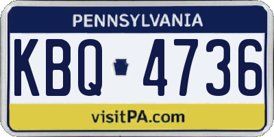 PA license plate KBQ4736