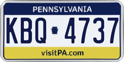 PA license plate KBQ4737