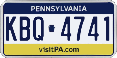 PA license plate KBQ4741