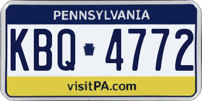 PA license plate KBQ4772