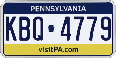 PA license plate KBQ4779