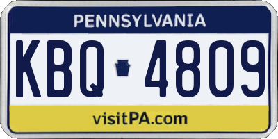 PA license plate KBQ4809