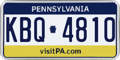 PA license plate KBQ4810
