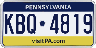 PA license plate KBQ4819