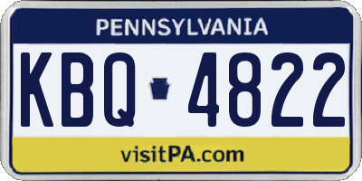 PA license plate KBQ4822