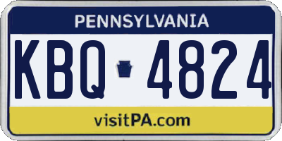 PA license plate KBQ4824