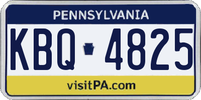 PA license plate KBQ4825