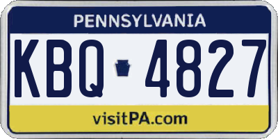PA license plate KBQ4827