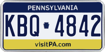 PA license plate KBQ4842
