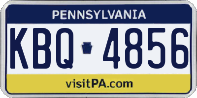 PA license plate KBQ4856