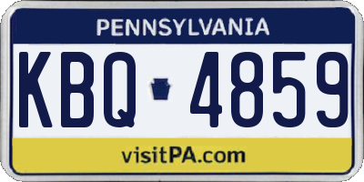 PA license plate KBQ4859