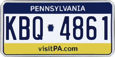 PA license plate KBQ4861