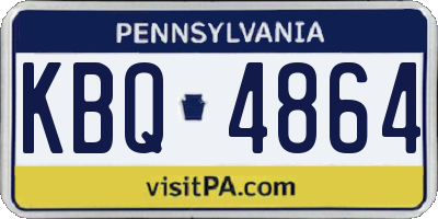 PA license plate KBQ4864
