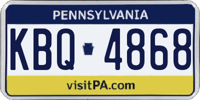 PA license plate KBQ4868