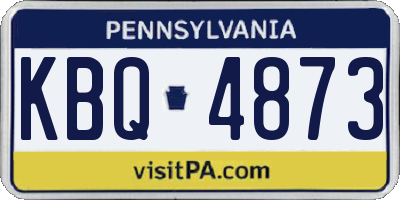 PA license plate KBQ4873