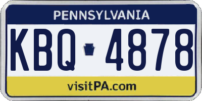 PA license plate KBQ4878