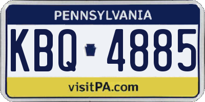 PA license plate KBQ4885