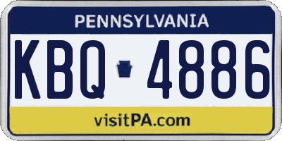 PA license plate KBQ4886
