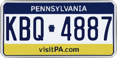 PA license plate KBQ4887