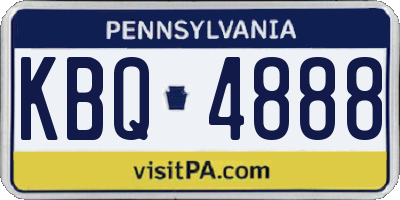 PA license plate KBQ4888
