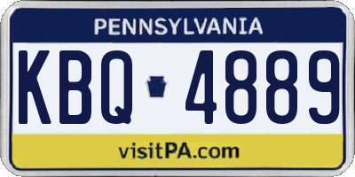 PA license plate KBQ4889