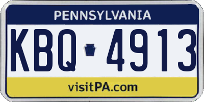 PA license plate KBQ4913