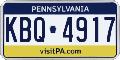 PA license plate KBQ4917