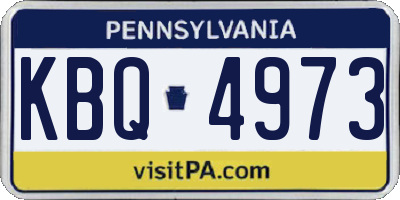 PA license plate KBQ4973