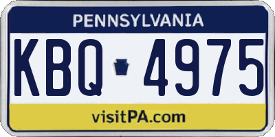 PA license plate KBQ4975